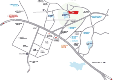 Image of 1295 Sq.ft 2 BHK Apartment / Flat for sale in Kukatpally, Hyderabad for Rs. 10671500