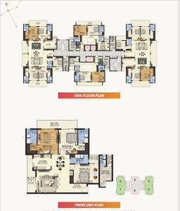 Image of 1620 Sq.ft 3 BHK Apartment / Flat for sale in Oro Constella, Ahmamau, Lucknow for Rs. 16717175