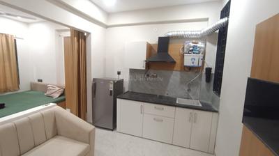 Kitchen Image of 550 Sq.ft 1 BHK Builder Floor for rent in Mahalakshmi Nagar Indore for Rs. 20000