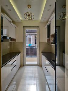 Kitchen Image of 900 Sq.ft 3 BHK Builder Floor for rent in Razapur Khurd New Delhi for Rs. 27000