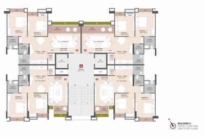 Image of 1278 Sq.ft 2 BHK Apartment / Flat for sale in New Althan, Surat for Rs. 4900000