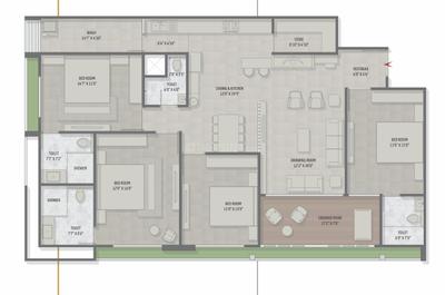 Image of 3475 Sq.ft 4 BHK Apartment / Flat for sale in Nysa Essence 51, Ghatlodiya, Ahmedabad for Rs. 29200000