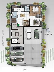 Floor Plan Image of 1102 Sq.ft 2 BHK Apartment / Flat for sale in Villivakkam Chennai for Rs. 12100000