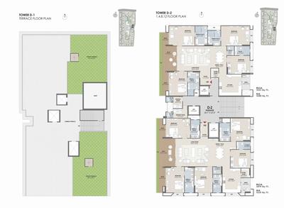 Image of 2743 Sq.ft 3 BHK Apartment / Flat for sale in Vesu, Surat for Rs. 17280900