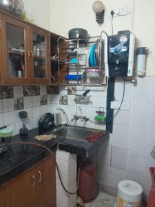 Kitchen Image of 550 Sq.ft 1 BHK Builder Floor for rent in Sector 57 Gurgaon for Rs. 22000