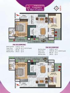 Image of 1518 Sq.ft 3 BHK Apartment / Flat for sale in Vardha Sky Castle, Kalindipuram, Allahabad for Rs. 10170131