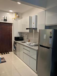 Kitchen Image of 550 Sq.ft 1 RK Studio for rent in L And T Raintree Boulevard, Sahakara Nagar Bengaluru for Rs. 42000