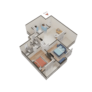 Image of 1320 Sq.ft 3 BHK Apartment / Flat for sale in Basil Mondale, Mundhwa, Pune for Rs. 9000000
