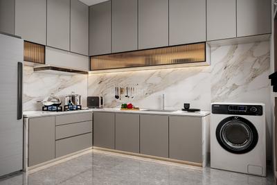 Kitchen Image of 1250 Sq.ft 3 BHK Apartment / Flat for sale in Lotus Urban Homes A Wing, Charholi Budruk Pune for Rs. 7000000