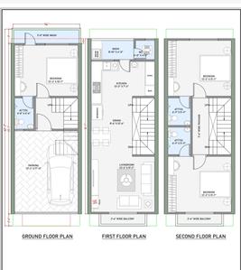 Image of 1722 Sq.ft 3 BHK Independent House for sale in Dindoli, Surat for Rs. 6551000
