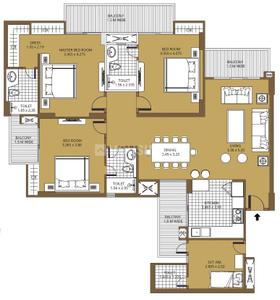 Image of 1550 Sq.ft 3 BHK Apartment / Flat for sale in Purvanchal Sunbliss, Yeida, Greater Noida for Rs. 21700000