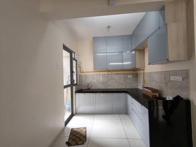 Kitchen Image of 1510 Sq.ft 3 BHK Apartment / Flat for rent in Adani Amogha, Shantigram Ahmedabad for Rs. 28000