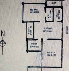 Floor Plan Image of 1150 Sq.ft 2 BHK Apartment / Flat for sale in Kalighat Kolkata for Rs. 8200000