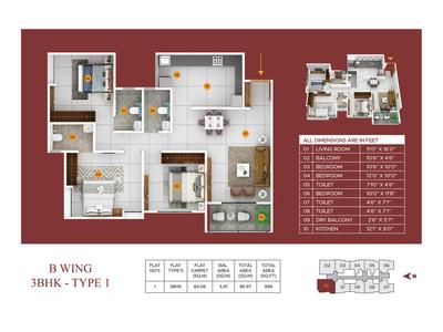 Image of 990 Sq.ft 2 BHK Apartment / Flat for sale in Kondhwa, Pune for Rs. 6700000