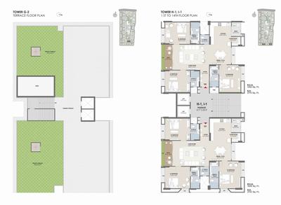 Image of 2743 Sq.ft 3 BHK Apartment / Flat for sale in Vesu, Surat for Rs. 17280900