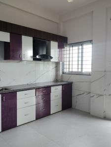 Kitchen Image of 1100 Sq.ft 2 BHK Builder Floor for rent in Om Sai Aakarsh Township, Rameshwaram Colony Jabalpur for Rs. 15000