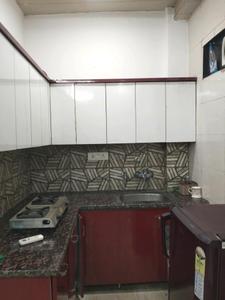 Kitchen Image of 500 Sq.ft 1 BHK Builder Floor for rent in Ramesh Nagar New Delhi for Rs. 23000
