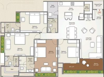 Image of 3032 Sq.ft 4 BHK Apartment / Flat for sale in Aurum Legacy, Science City, Ahmedabad for Rs. 20300000