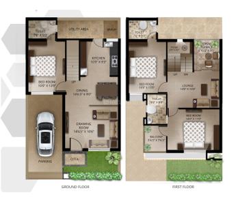 Floor Plan Image of 2520 Sq.ft 3 BHK Villa for sale in Hari Om Sollitaire, Manipur Ahmedabad for Rs. 17000000