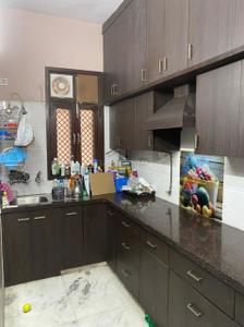 Kitchen Image of 900 Sq.ft 1.5 BHK Builder Floor for rent in Maurya Enclave, Pitampura New Delhi for Rs. 25000