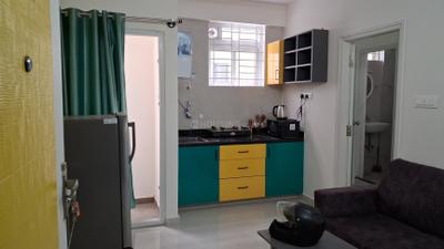Living Room Image of 600 Sq.ft 1 BHK Apartment / Flat for rent in Whitefield Bengaluru for Rs. 25000