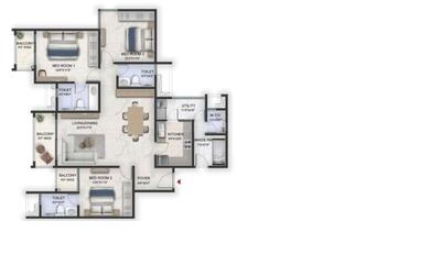 Image of 1362 Sq.ft 3 BHK Apartment / Flat for sale in Prestige Lavender Fields, Varthur, Bengaluru for Rs. 29500000