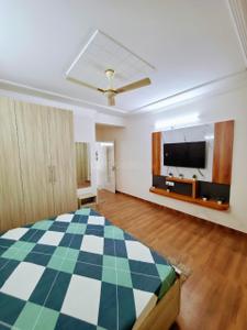 Bedroom Image of 700 Sq.ft 1 BHK Builder Floor for rent in Sector 46 Gurgaon for Rs. 38000