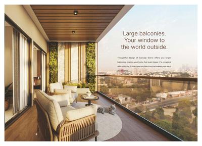 Balcony Image of 989 Sq.ft 3 BHK Apartment / Flat for sale in Sankalp Sierra, Charholi Budruk Pune for Rs. 8800000
