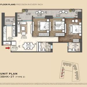Image of 1800 Sq.ft 3 BHK Apartment / Flat for sale in Signature Global Sarvam, Sector 37D, Gurgaon for Rs. 30000000