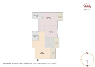 Image of 936 Sq.ft 2 BHK Apartment / Flat for sale in DLF Maiden Heights At My Town by DLF, Jigani, Bengaluru for Rs. 4700000