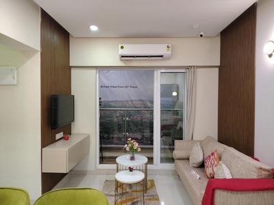 Living Room Image of 777 Sq.ft 1 BHK Apartment / Flat for rent in Ashar Arize Tower B And C, Kalwa Thane for Rs. 30000