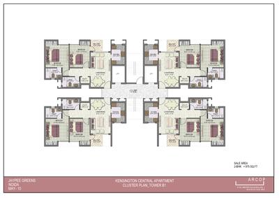 Image of 1036 Sq.ft 2 BHK Apartment / Flat for sale in Jaypee Kensington Boulevard, Sector 131, Noida for Rs. 9200000