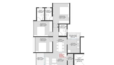 Image of 890 Sq.ft 2 BHK Apartment / Flat for sale in Sankla East World Phase II, Shewalewadi, Pune for Rs. 7500000