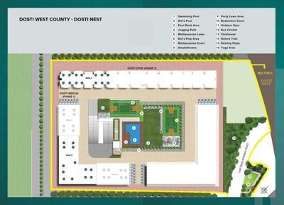 Image of 600 Sq.ft 2 BHK Apartment / Flat for sale in Dosti West County, Thane West, Thane for Rs. 9700000