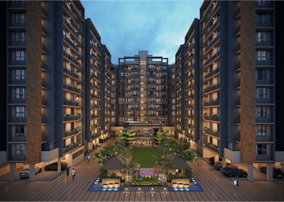 Image of 1850 Sq.ft 3 BHK Apartment / Flat for sale in South Bopal, Ahmedabad for Rs. 7500000