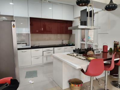 Kitchen Image of 1980 Sq.ft 3 BHK Apartment / Flat for rent in Lodha Belmondo, Gahunje Pune for Rs. 110000