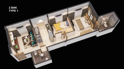 Image of 348 Sq.ft 1 BHK Apartment / Flat for sale in M M Ideal Mittal Elegant, Umerkhadi, Mumbai for Rs. 10400000