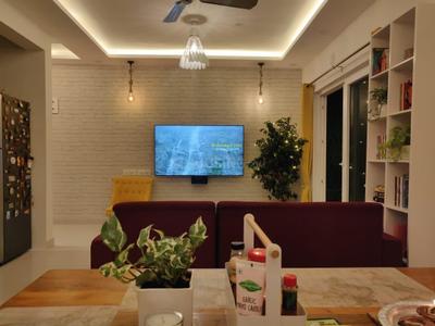 Hall Image of 1300 Sq.ft 2 BHK Apartment / Flat for rent in Brigade Lakefront, Hoodi Bengaluru for Rs. 80000