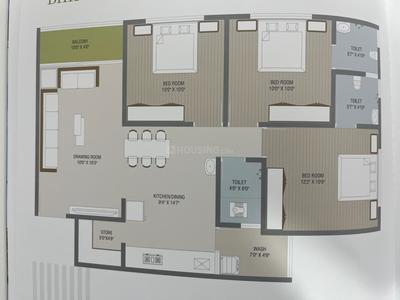 Image of 2070 Sq.ft 3 BHK Apartment / Flat for sale in Nava Naroda, Ahmedabad for Rs. 6700000
