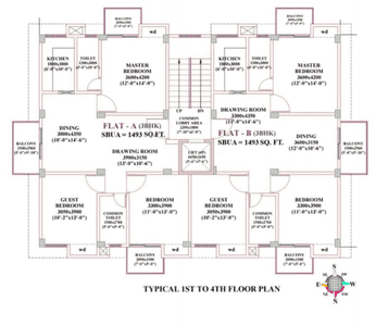 Image of 1493 Sq.ft 3 BHK Apartment / Flat for sale in Dispur, Guwahati for Rs. 8500000