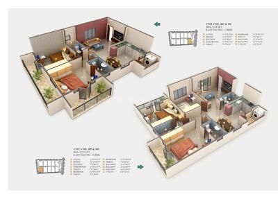 Image of 1200 Sq.ft 2 BHK Apartment / Flat for sale in Prakruthi Township, Bengaluru for Rs. 9840000