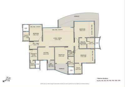 Image of 3108 Sq.ft 4.5 BHK Apartment / Flat for sale in Supreme Amadore, Baner, Pune for Rs. 49800000