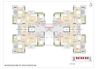 Image of 2475 Sq.ft 3 BHK Apartment / Flat for sale in Laxmi Azzaro, Gota, Ahmedabad for Rs. 11273625