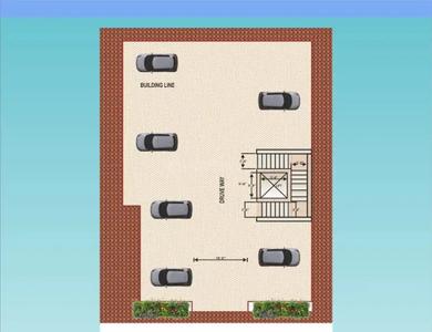 Floor Plan Image of 955 Sq.ft 2 BHK Apartment / Flat for sale in Padi Chennai for Rs. 8699500
