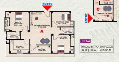 Image of 560 Sq.ft 1 BHK Apartment / Flat for sale in Garchuk, Guwahati for Rs. 3090000