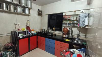 Kitchen Image of 600 Sq.ft 1 BHK Apartment / Flat for rent in Devripada Thane for Rs. 29000