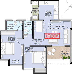Image of 1036 Sq.ft 2 BHK Apartment / Flat for sale in Primal Saundaryam, Chikhali, Pune for Rs. 5600000