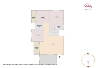 Image of 1562 Sq.ft 3 BHK Apartment / Flat for sale in Prestige Finsbury Park Hyde by Prestige Projects Pvt Ltd, Gummanahalli, Bengaluru for Rs. 21100000