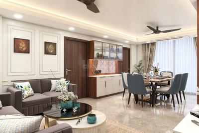 Hall Image of 1300 Sq.ft 3 BHK Apartment / Flat for rent in Chordias The Crown, Durgapura Jaipur for Rs. 90000