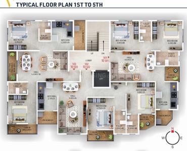Image of 1033 Sq.ft 2 BHK Apartment / Flat for sale in Zingabai Takli, Nagpur for Rs. 4200000